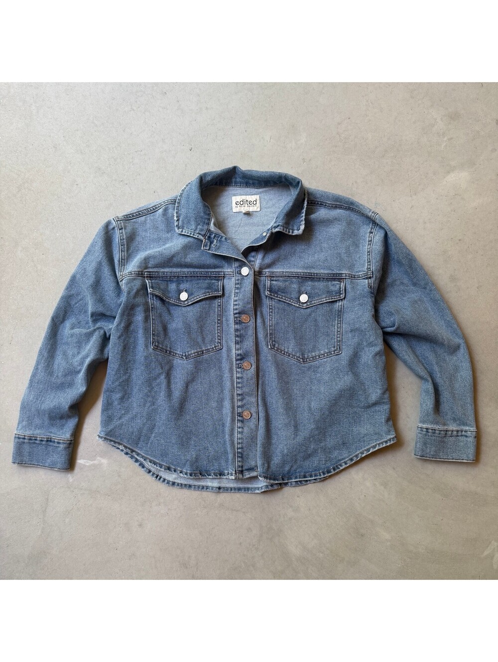 XL Denim Shirt Jean Jacket Light Blue by Edited by REMI BADER